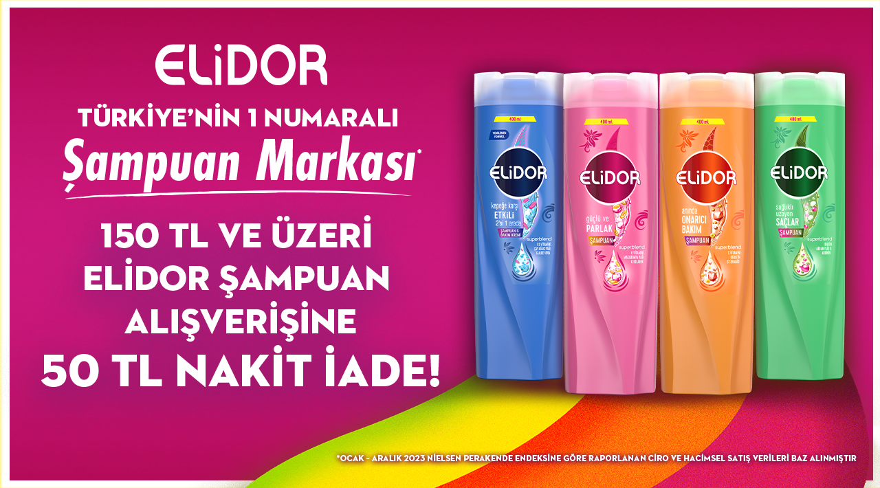 150 TL ve Üzeri Elidor Alışverişinize kampanyası