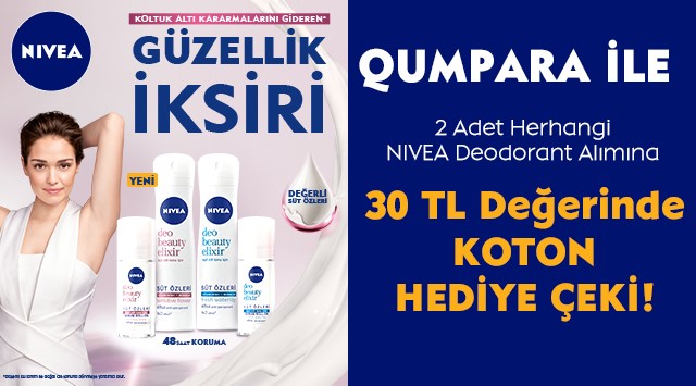 2 Adet Nivea Deodorant Alışverişinize kampanyası