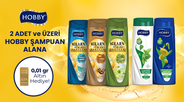 2 adet ve üzeri Hobby Şampuan Alışverişinize kampanyası