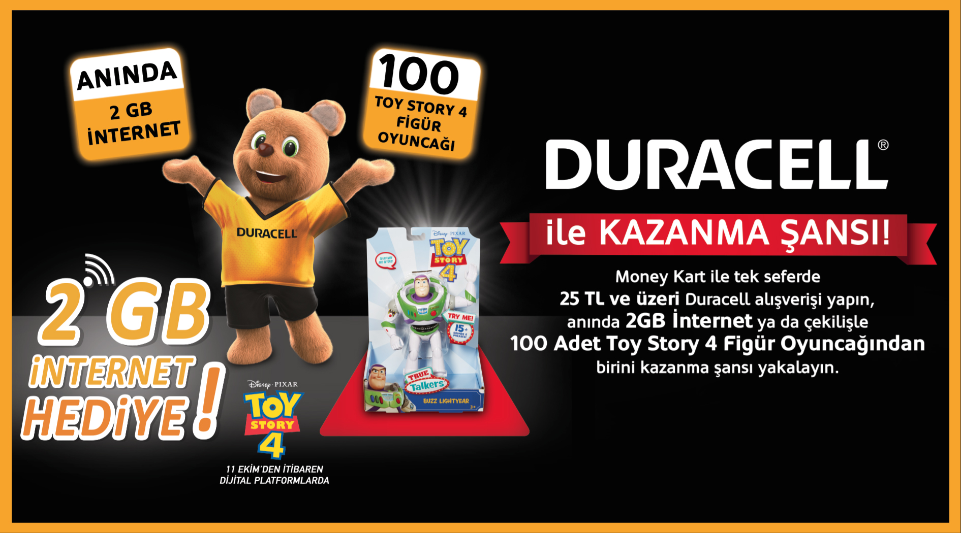 25 TL ve Üzeri Duracell Alışverişinize kampanyası