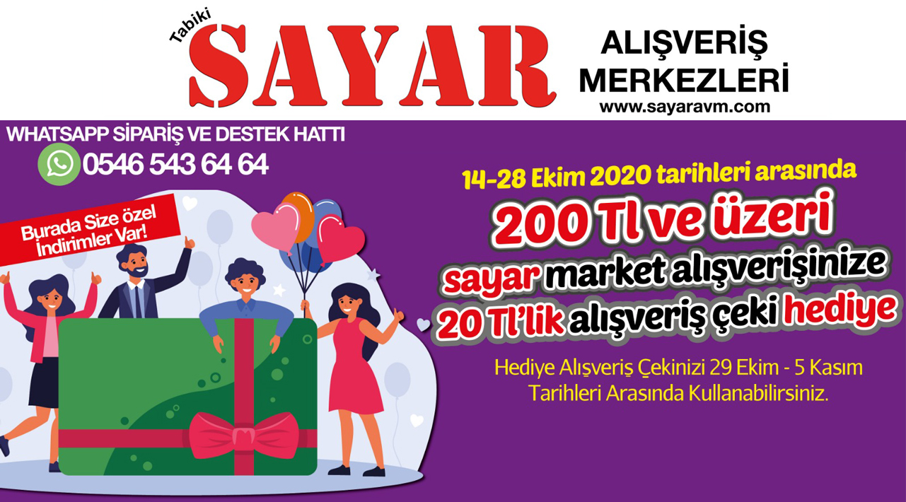 200 TL ve Üzeri Alışverişinize kampanyası