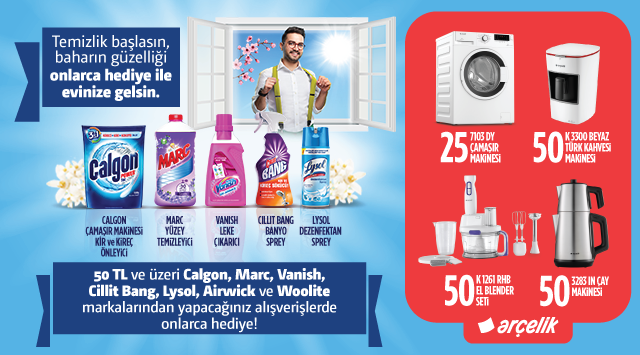 50 TL ve Üzeri Reckitt Benckiser Ürünleri Alışverişinize ÇEKİLİŞ HAKKI kampanyası