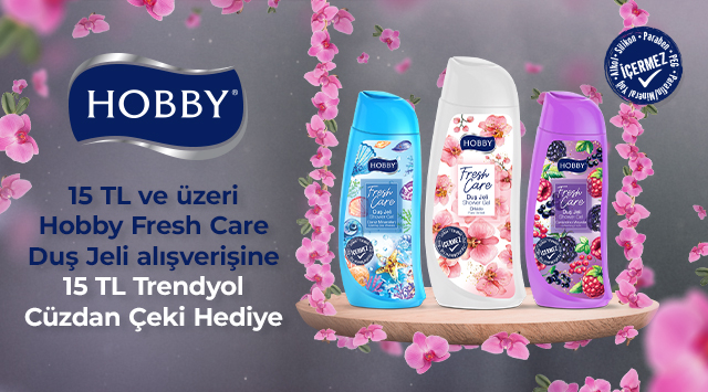 15 TL ve Üzeri Hobby Duş Jeli Alışverişinize kampanyası