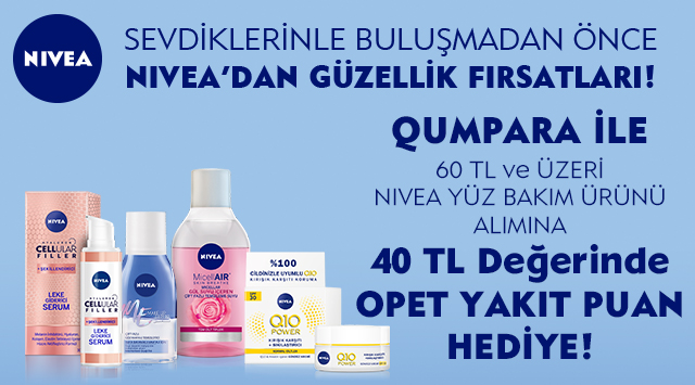 60 TL Nivea Yüz Bakım Ürünleri Alışverişinize kampanyası