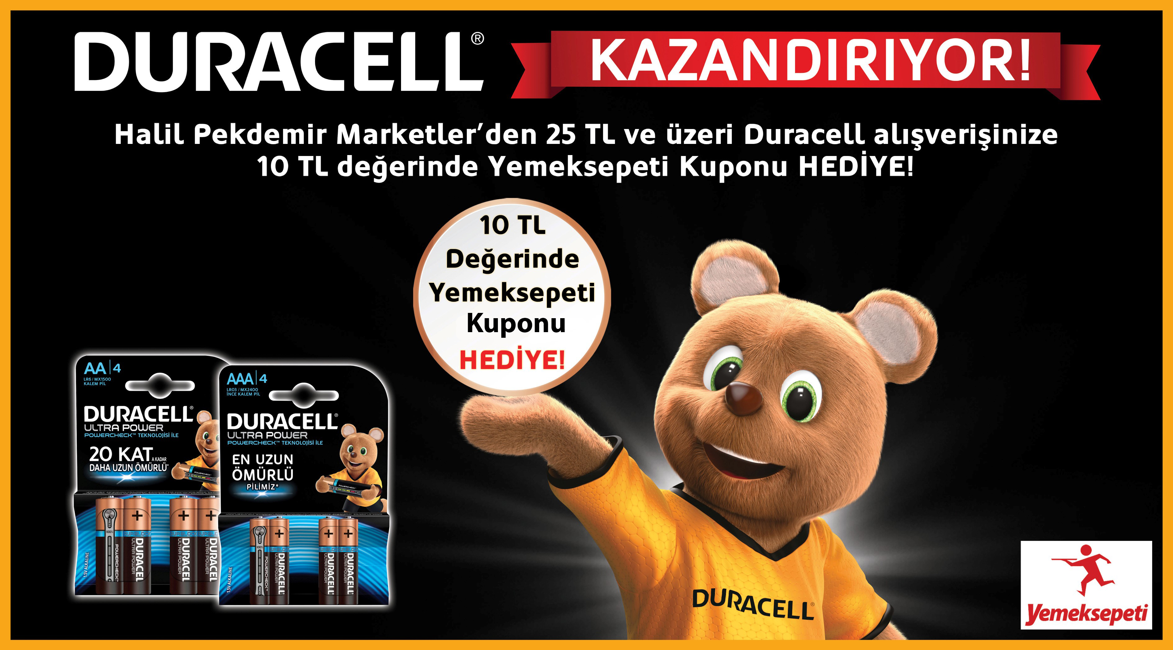 25 TL ve Üzeri Duracell Alışverişine kampanyası