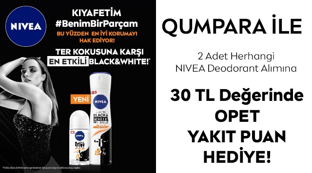 2 adet Nivea Deodorant Alışverişinize kampanyası