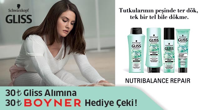 30 TL ve Üzeri Gliss Alışverişinize kampanyası