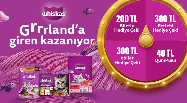 100 TL ve üzeri Whiskas Alışverişinize kampanyası