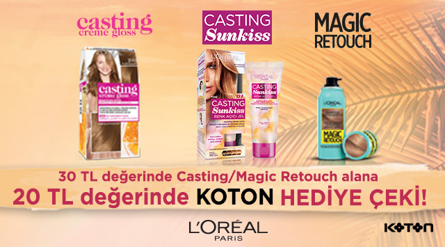 30 TL ve Üzeri Loreal Saç Boyası Alışverişinize kampanyası
