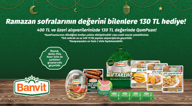 400 TL ve Üzeri Banvit Alışverişinize kampanyası