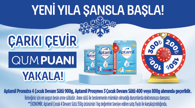 Aptamil Alışverişinize ÇARK HAKKI kampanyası