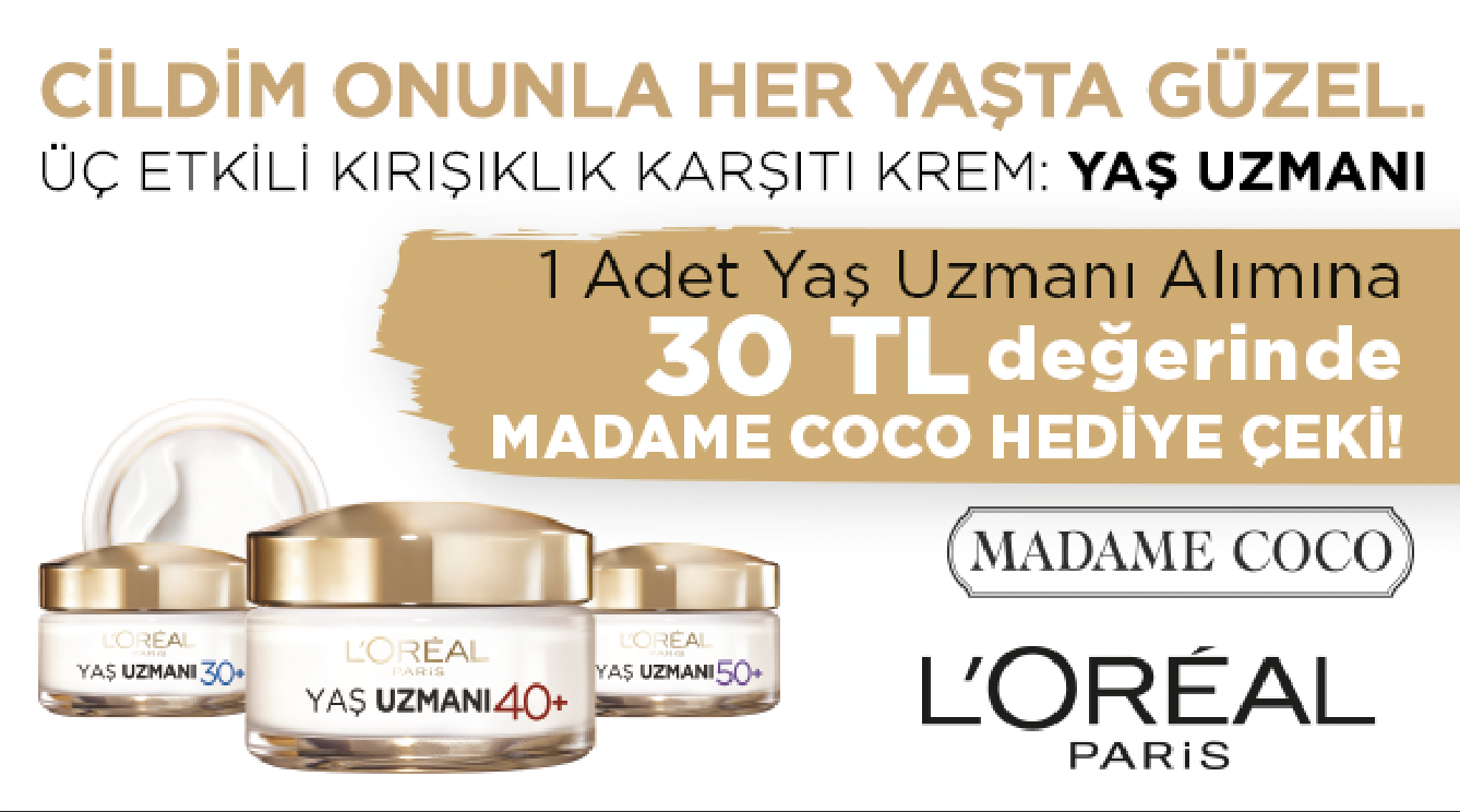 1 Adet Yaş Uzmanı Ürünleri Alışverişinize kampanyası
