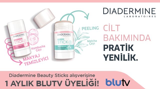 Diadermine Beauty Sticks Alışverişinize 1 AYLIK BLUTV kampanyası