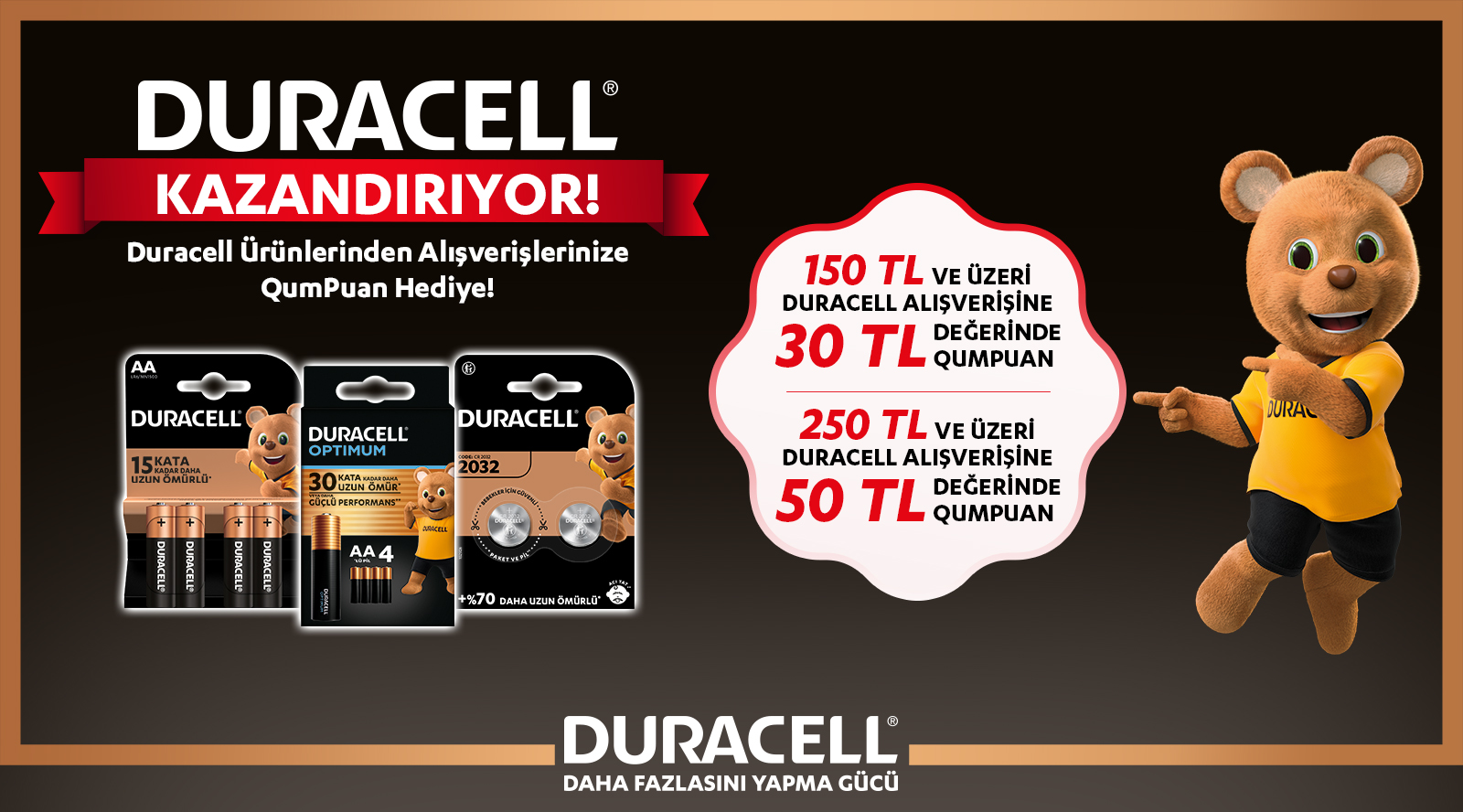 Duracell Alışverişinize QUMPUAN HEDİYE kampanyası