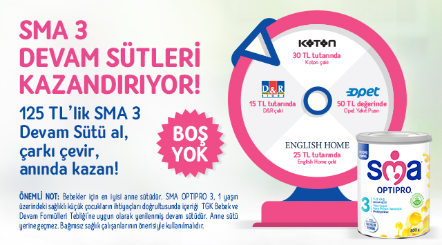 SMA 3 Devam Sütü Alışverişinize kampanyası
