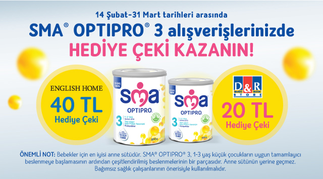 SMA Optipro 3 Alışverişinize kampanyası