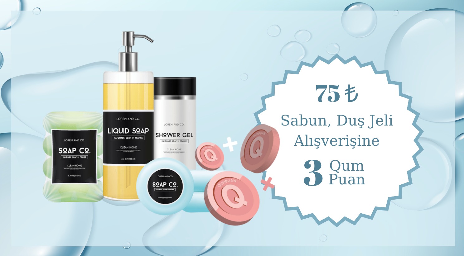 75 TL Sabun ve Duş Jeli Alışverişinize kampanyası