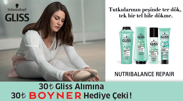 30 TL ve Üzeri Gliss Alışverişinize kampanyası