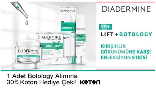 1 Adet Diadermine Botology Alışverişinize kampanyası