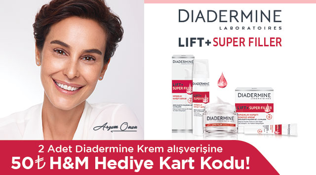 2 Adet Diadermine Krem Alışverişinize 50 TL H&M HEDİYE KART KODU kampanyası