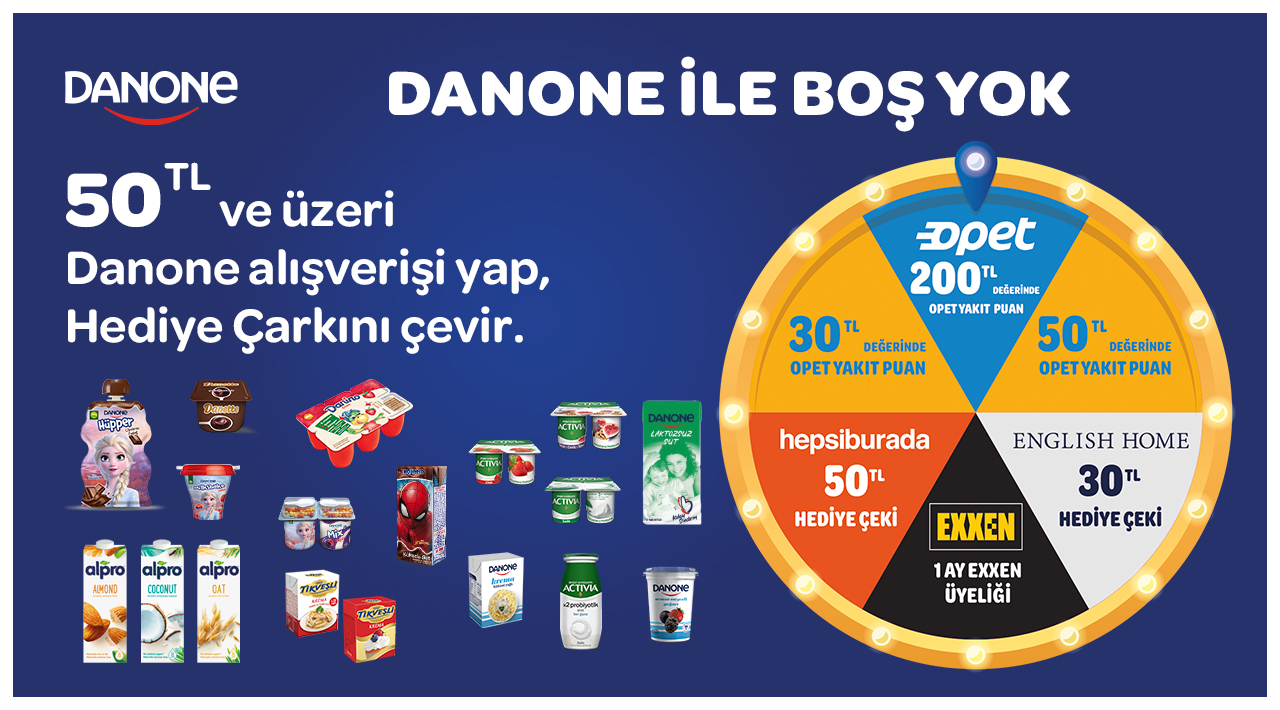 50 TL ve Üzeri Danone Alışverişine kampanyası