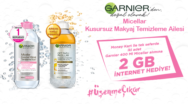 2 Adet Garnier Micellar Alışverişinize kampanyası