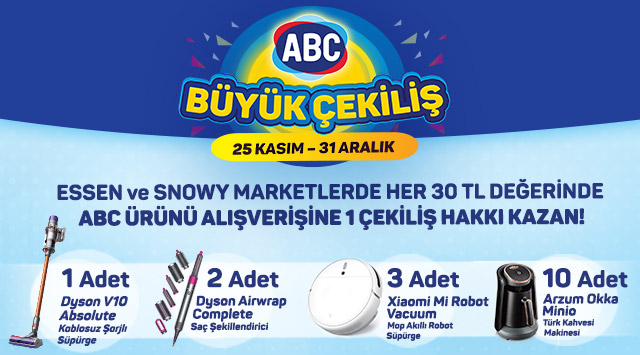 30 TL ve Üzeri ABC Alışverişinize kampanyası