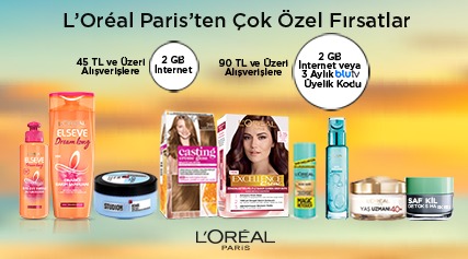 L'Oreal Paris Alışverişinize kampanyası
