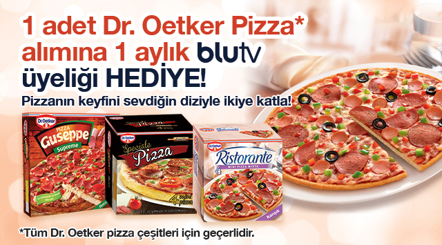 1 Adet Dr.Oetker Pizza Alışverişinize kampanyası