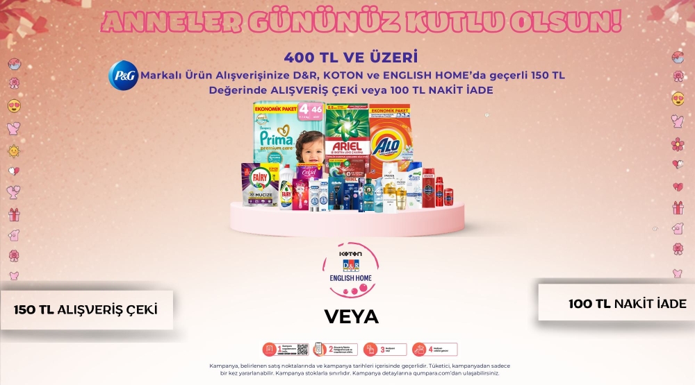 400 TL ve üzeri P&G Alışverişinize kampanyası