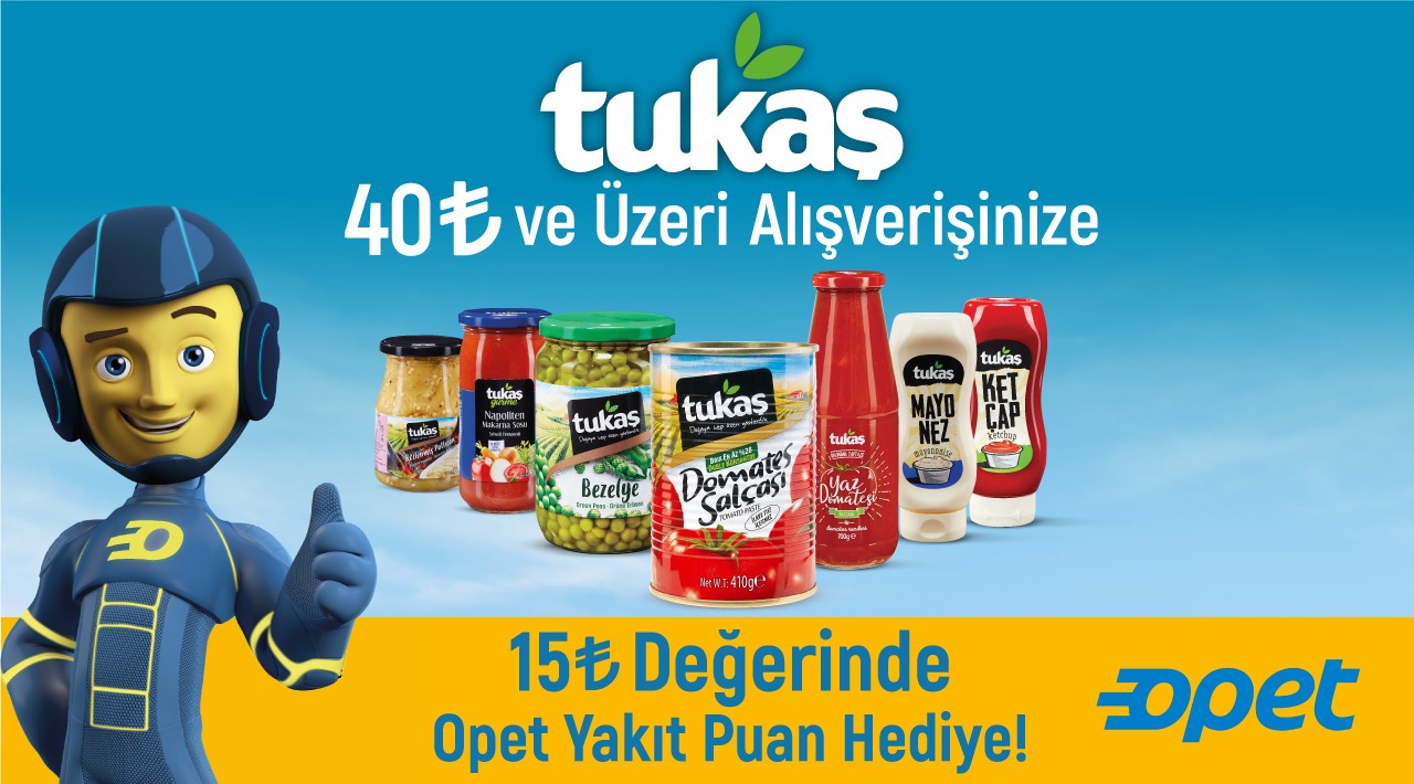 40 TL ve Üzeri Tukaş Alışverişinize kampanyası