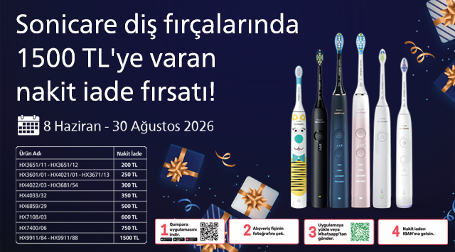 Sonicare Alışverişinize NAKİT İADE kampanyası