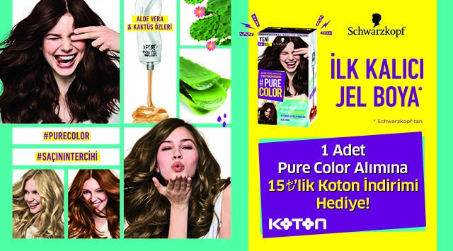 1 Adet Pure Color Alışverişinize kampanyası