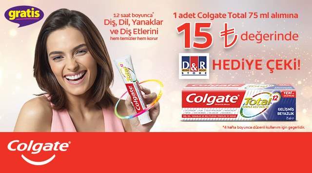 1 Adet Colgate 75 ml. Ürünü Alışverişinize kampanyası