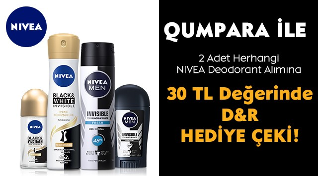 2 Adet Nivea Deodorant Alışverişinize kampanyası