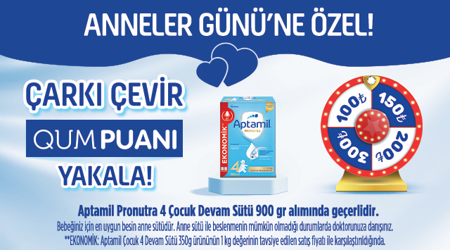 Aptamil Alışverişinize ÇARK HAKKI kampanyası