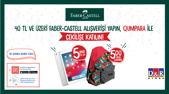 40 TL ve Katları Faber-Castell Ürünleri Alışverişinize kampanyası