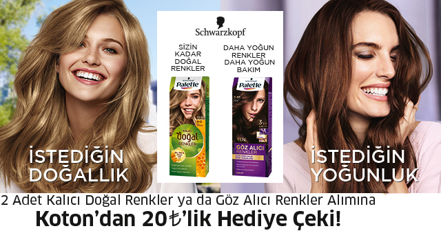 2 Adet Palette Alışverişinize kampanyası