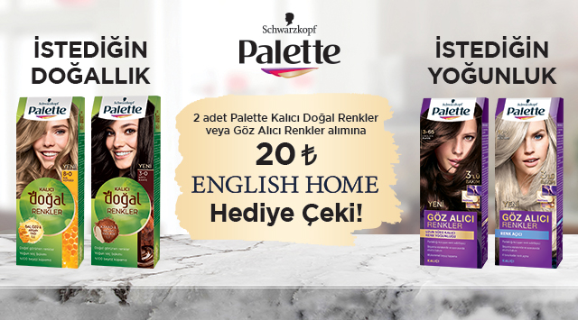 2 Adet Palette Alışverişinize kampanyası