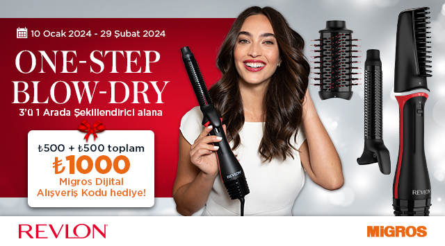 Revlon Saç Kurutma Makinesi ve Şekillendirici Alışverişinize kampanyası