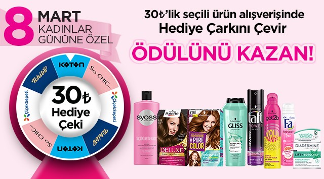 30 TL ve Üzeri Schwarzkopf Alışverişinize kampanyası