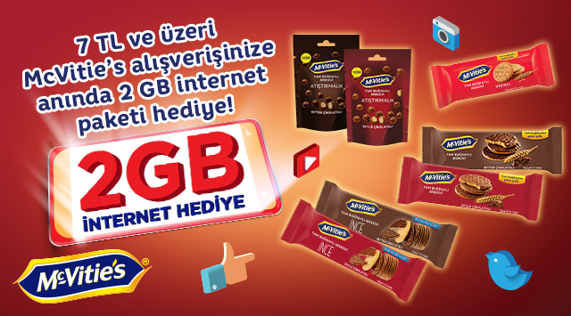 7 TL ve Üzeri McVities Alışverişinize kampanyası