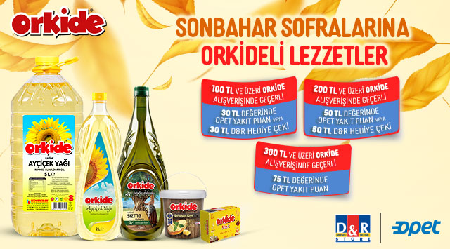 Orkide Alışverişinize HEDİYE ÇEKİ VEYA OPET YAKIT PUAN kampanyası