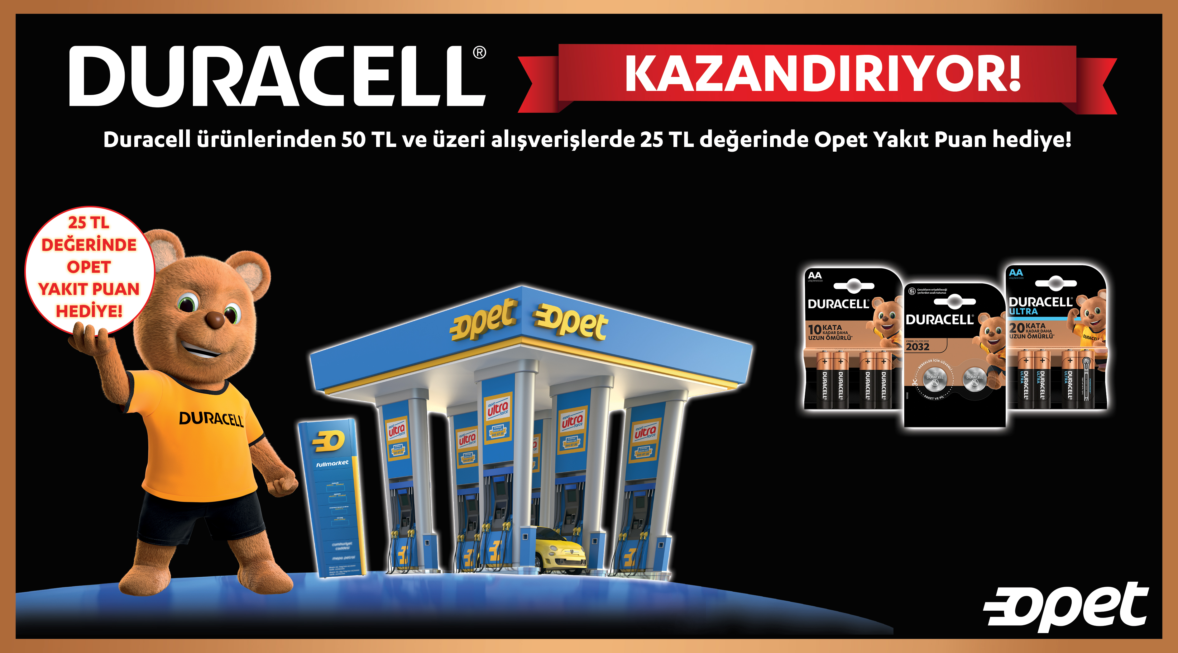 50 TL ve Üzeri Duracell Alışverişinize kampanyası