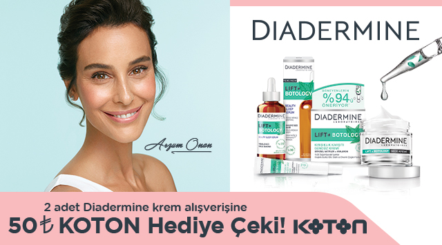 2 Adet Diadermine Krem Alışverişinize 50 TL KOTON HEDİYE ÇEKİ kampanyası