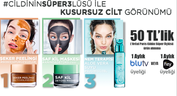 50 TL ve Üzeri Loreal Alışverişinize kampanyası