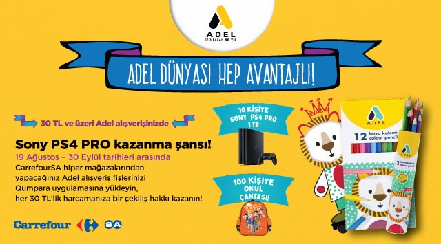 30 TL ve Katları Adel Ürünleri Alışverişinize kampanyası