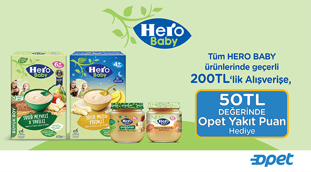 200 TL ve üzeri Hero Baby Alışverişinize kampanyası