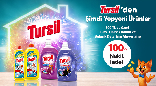 300 TL ve üzeri Tursil Alışverişinize 100 TL NAKİT İADE kampanyası