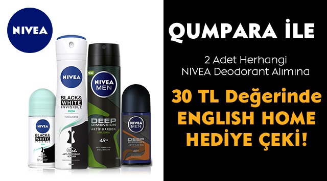 2 Adet Nivea Deodorant Alışverişinize kampanyası